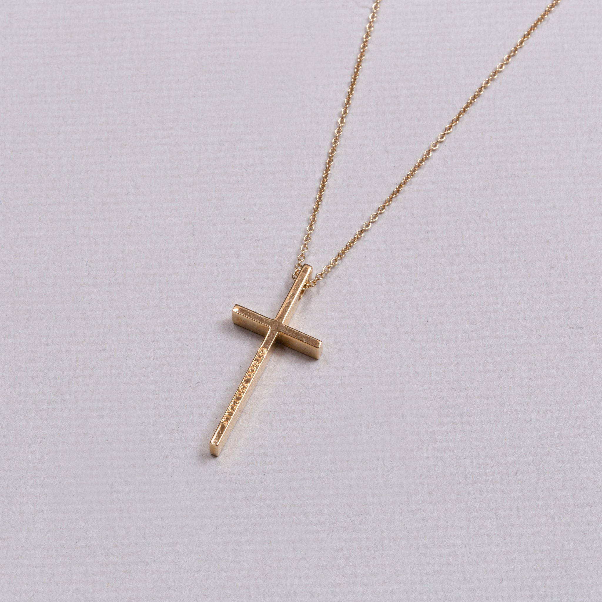 18ct yellow gold diamond cross necklace | Cerrone Jewellers